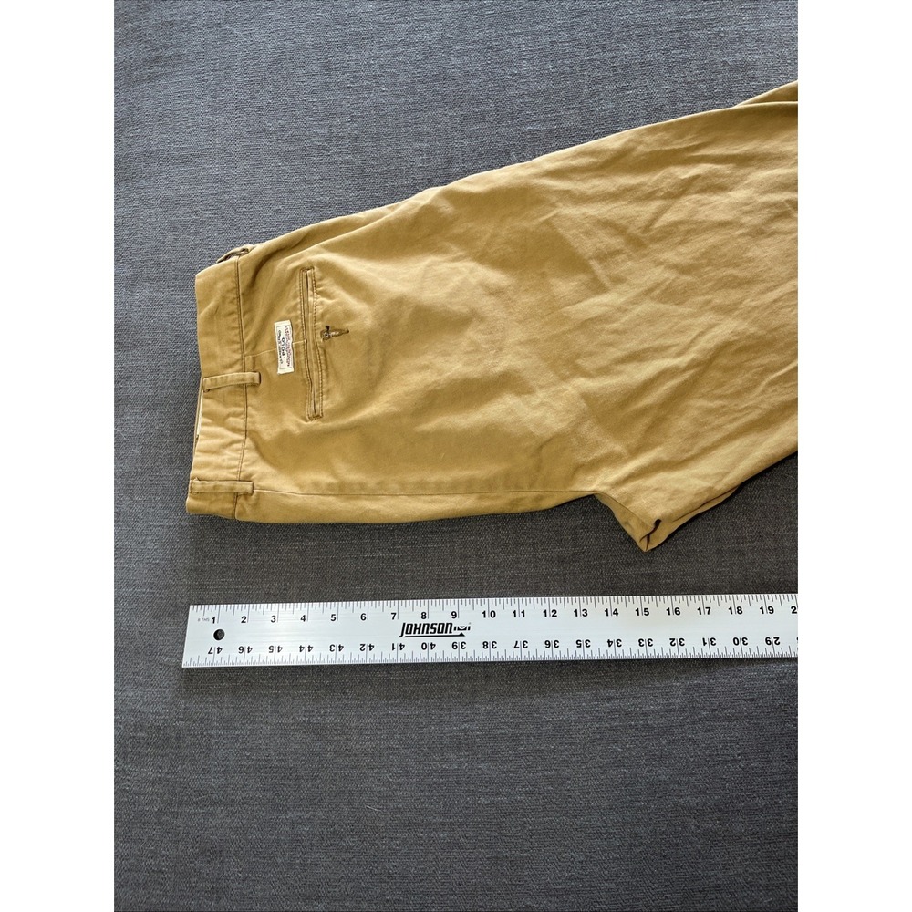 Polo Ralph Lauren Classic Chino Pants Khaki Tan Size 34/32 - Missing All Buttons - Picture 5 of 10